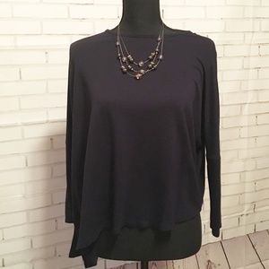 🌼 Zara W&B Asymmetrical Top | Black | Small